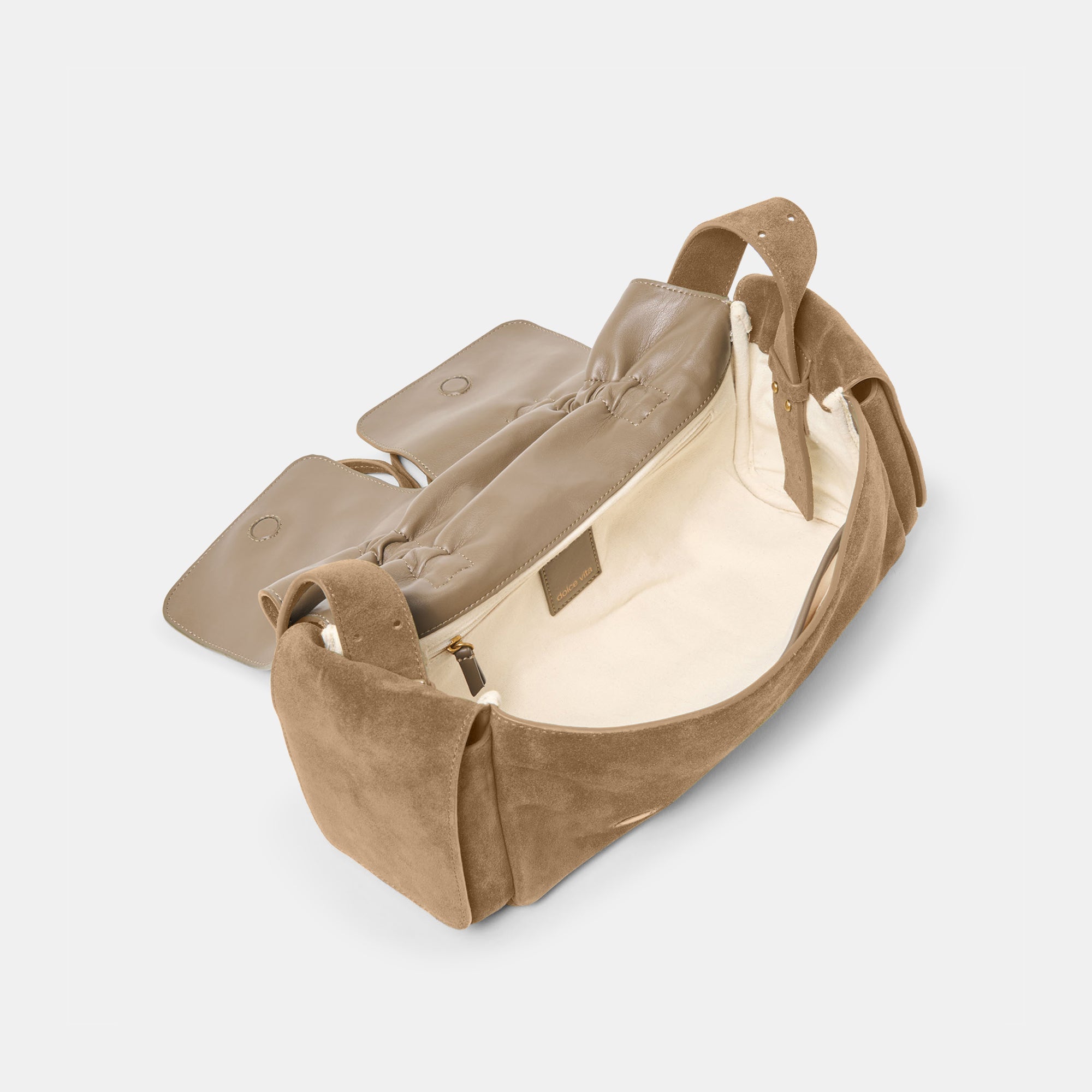 Dolce Vita ACCESSORIES | Hudson Olive Suede Shoulder Bag