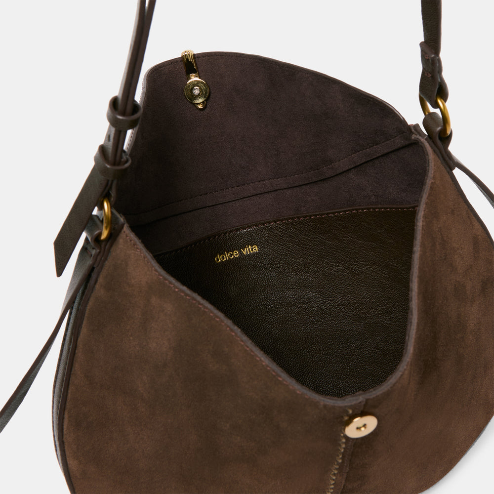 Dolce Vita ACCESSORIES | Bennett Espresso Suede Crossbody