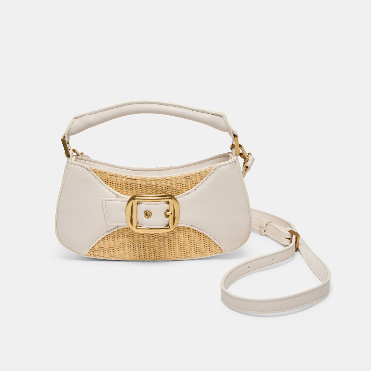 Dolce Vita ACCESSORIES | Nuala Raffia White Stella Handbag