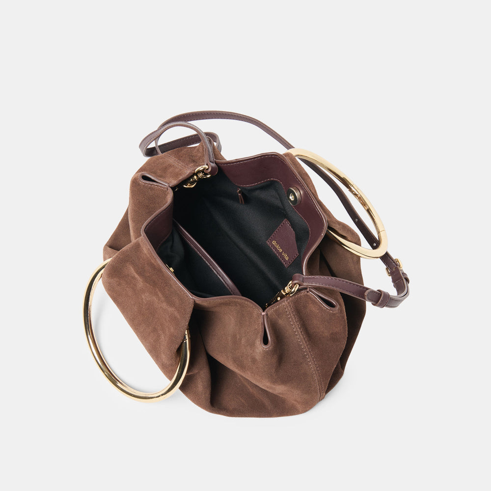 Dolce Vita ACCESSORIES | Channing Espresso Suede Handbag
