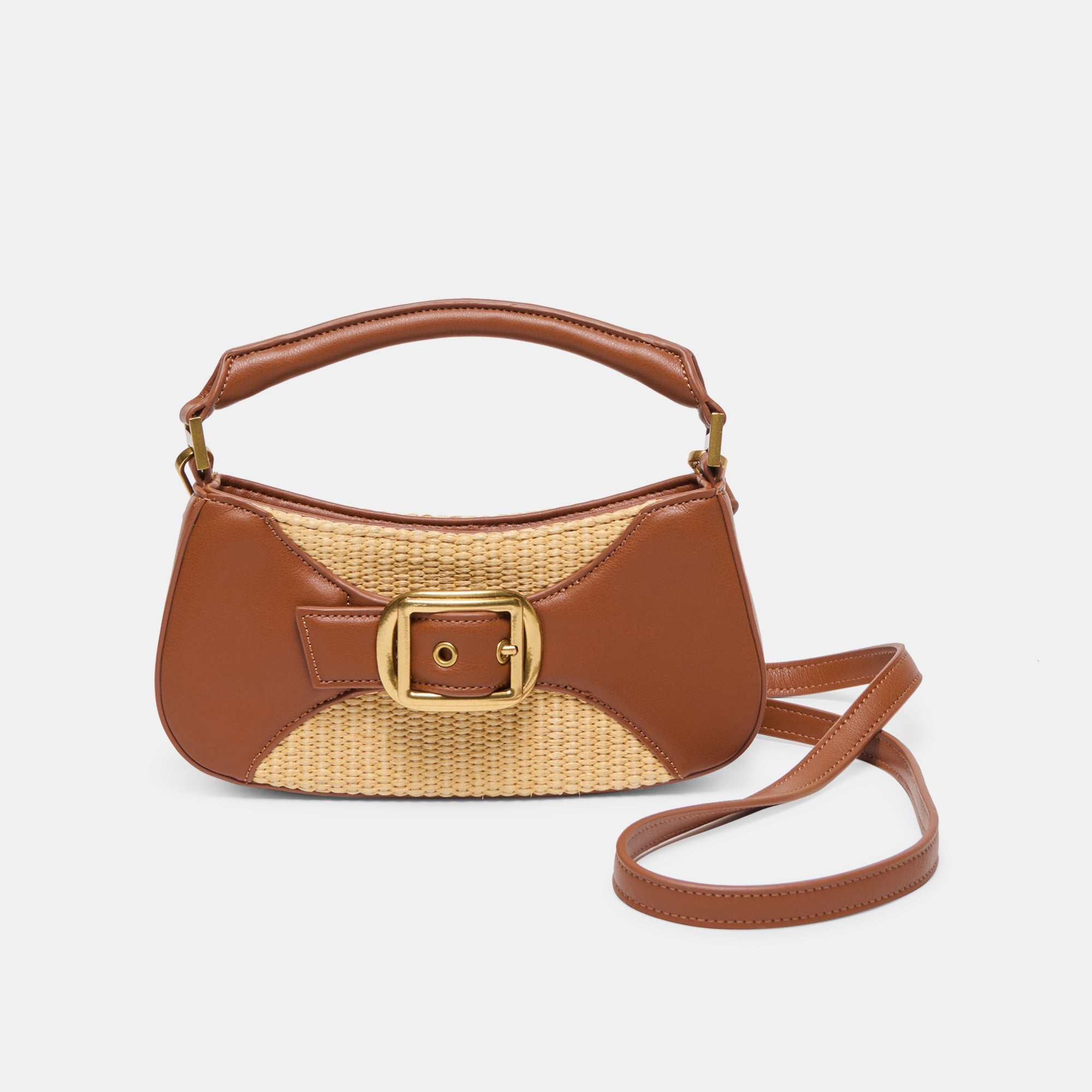 Dolce Vita ACCESSORIES | Nuala Raffia Saddle Stella Handbag
