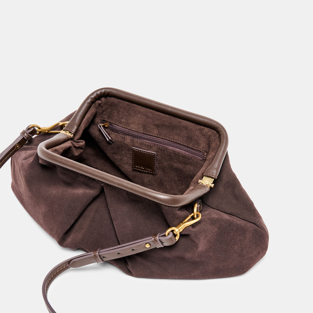Dolce Vita ACCESSORIES | Sahara Espresso Suede Clutch