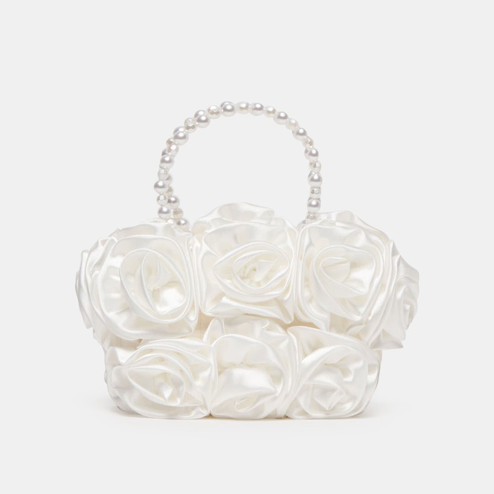 Dolce Vita ACCESSORIES | Aubrey White Satin Handbag