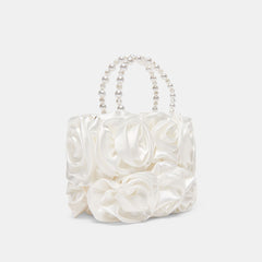 Dolce Vita ACCESSORIES | Aubrey White Satin Handbag