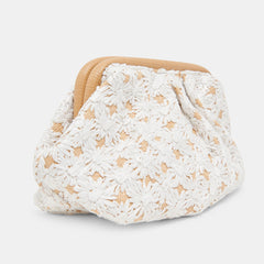 Dolce Vita ACCESSORIES | FIORE CLUTCH EMBROIDERED NATURAL RAFFIA
 – Dolce Vita