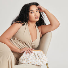 Dolce Vita ACCESSORIES | FIORE CLUTCH EMBROIDERED NATURAL RAFFIA
 – Dolce Vita