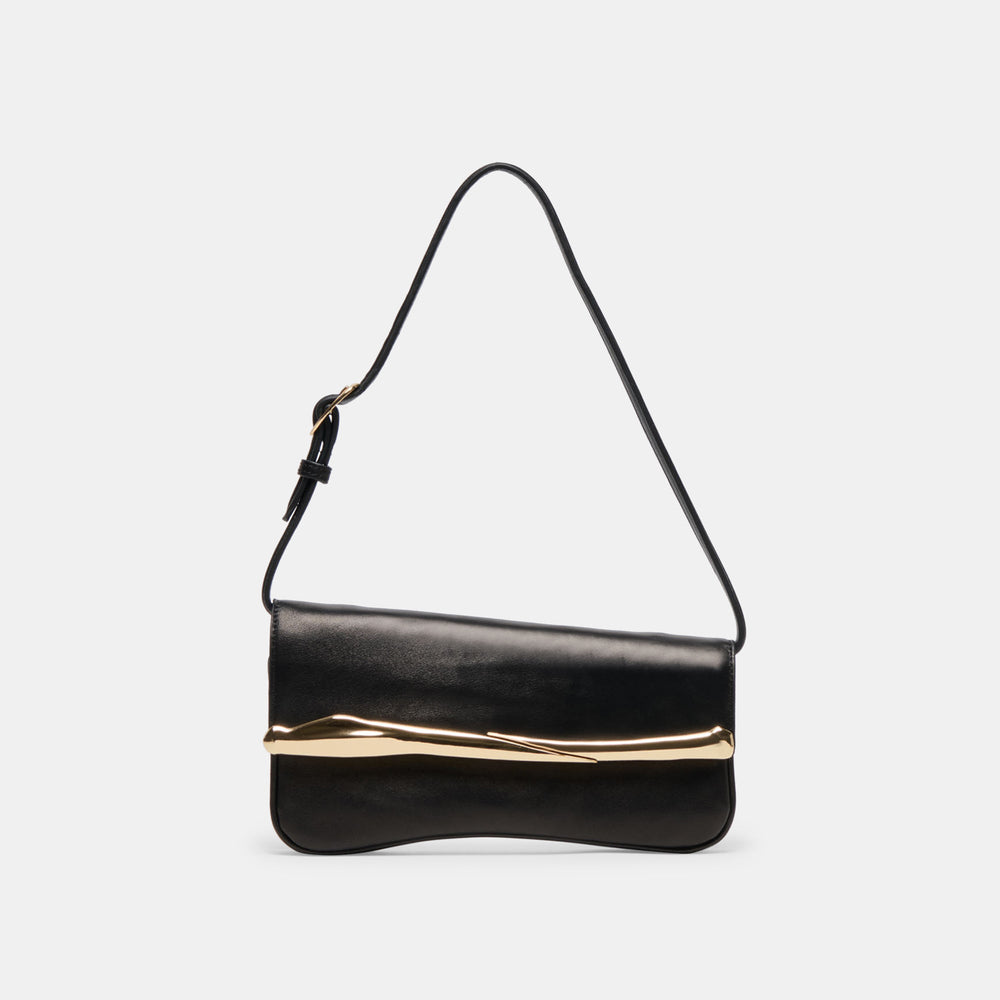 Dolce Vita ACCESSORIES | Azura Black Leather Shoulder Bag