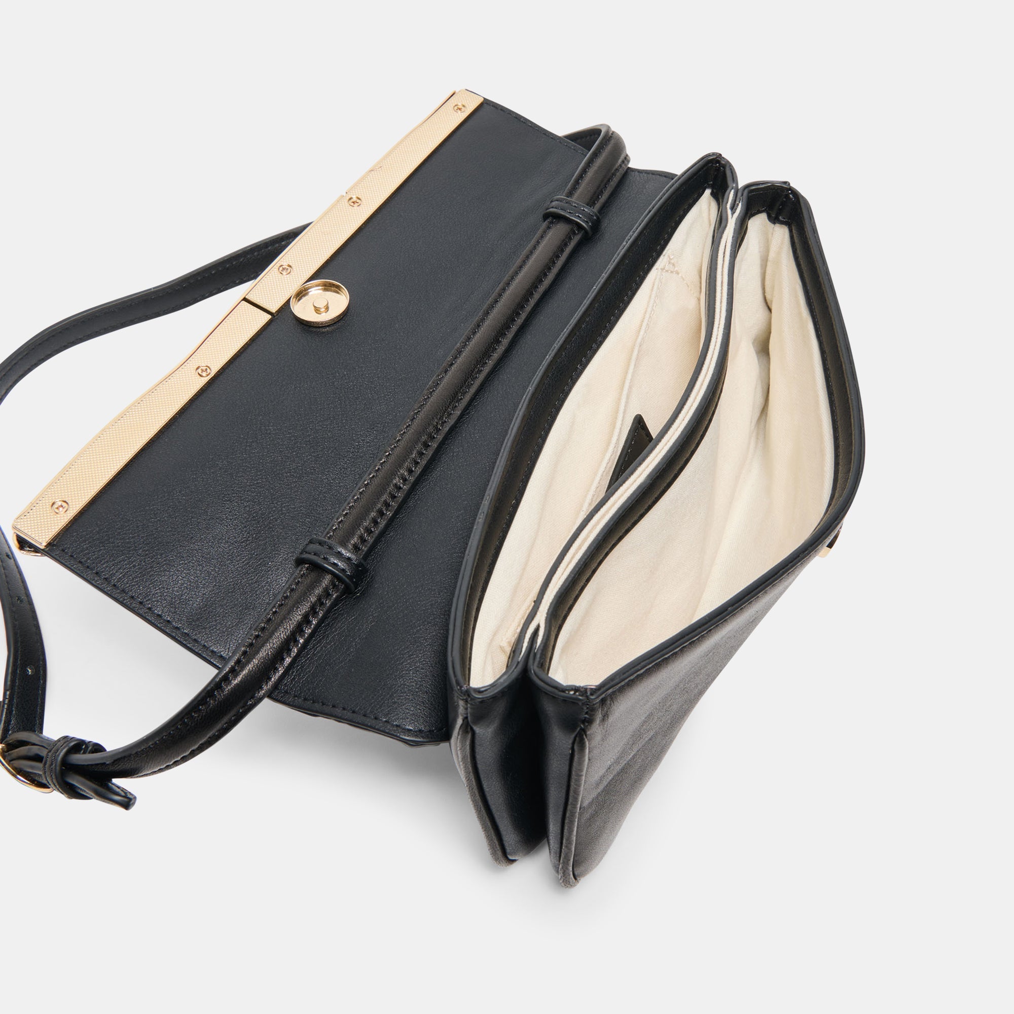 Dolce Vita ACCESSORIES | Azura Black Leather Shoulder Bag