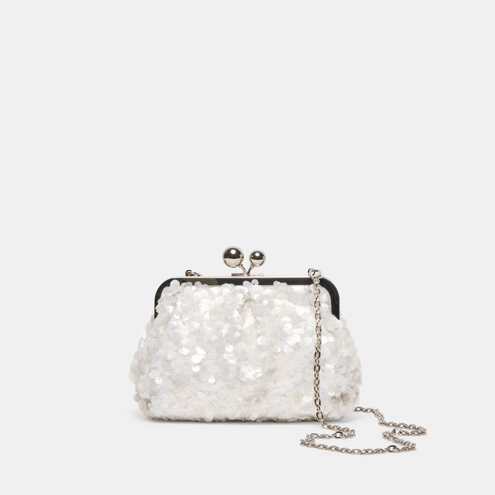 Dolce Vita ACCESSORIES | Kendall White Sequin Clutch