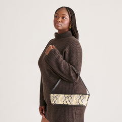 Dolce Vita ACCESSORIES | Savaii Black White Snake Stella Shoulder Bag