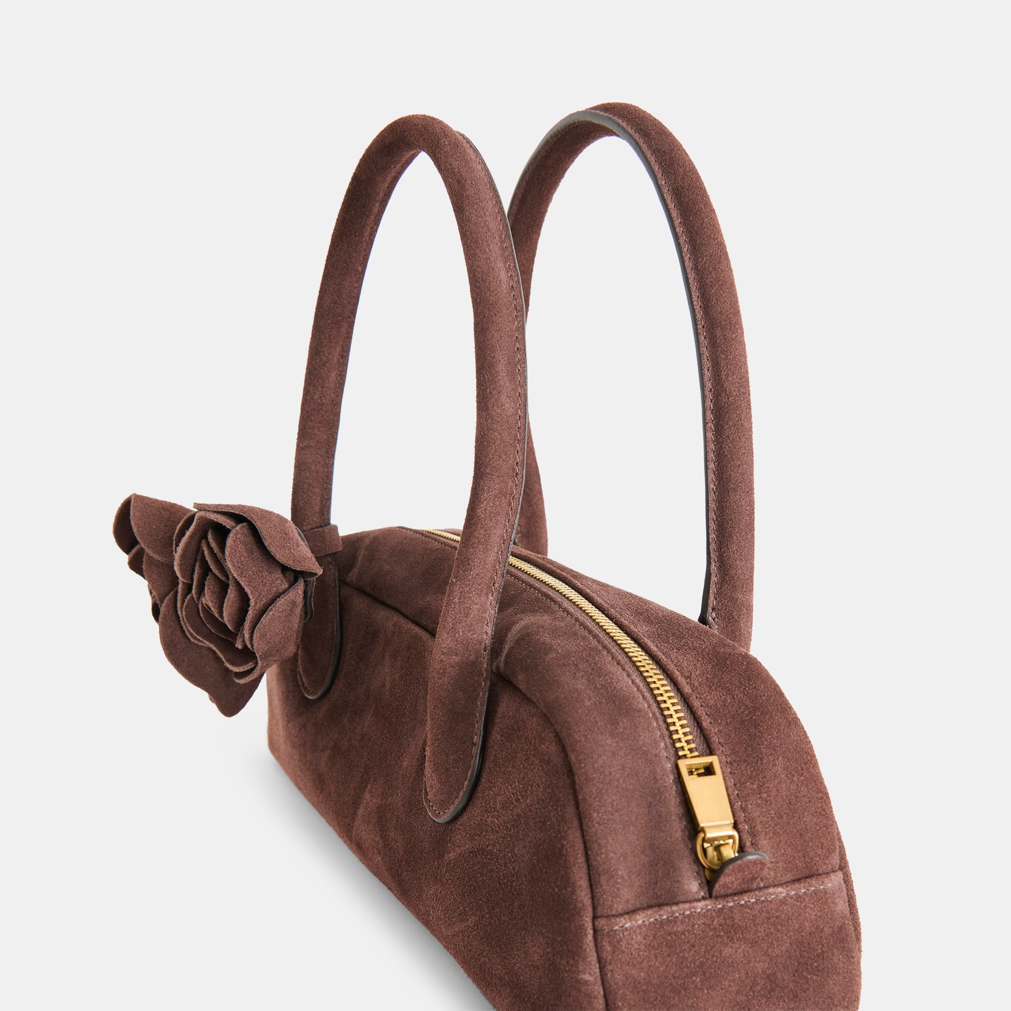 Dolce Vita ACCESSORIES | Boracay Chocolate Suede Shoulder Bag