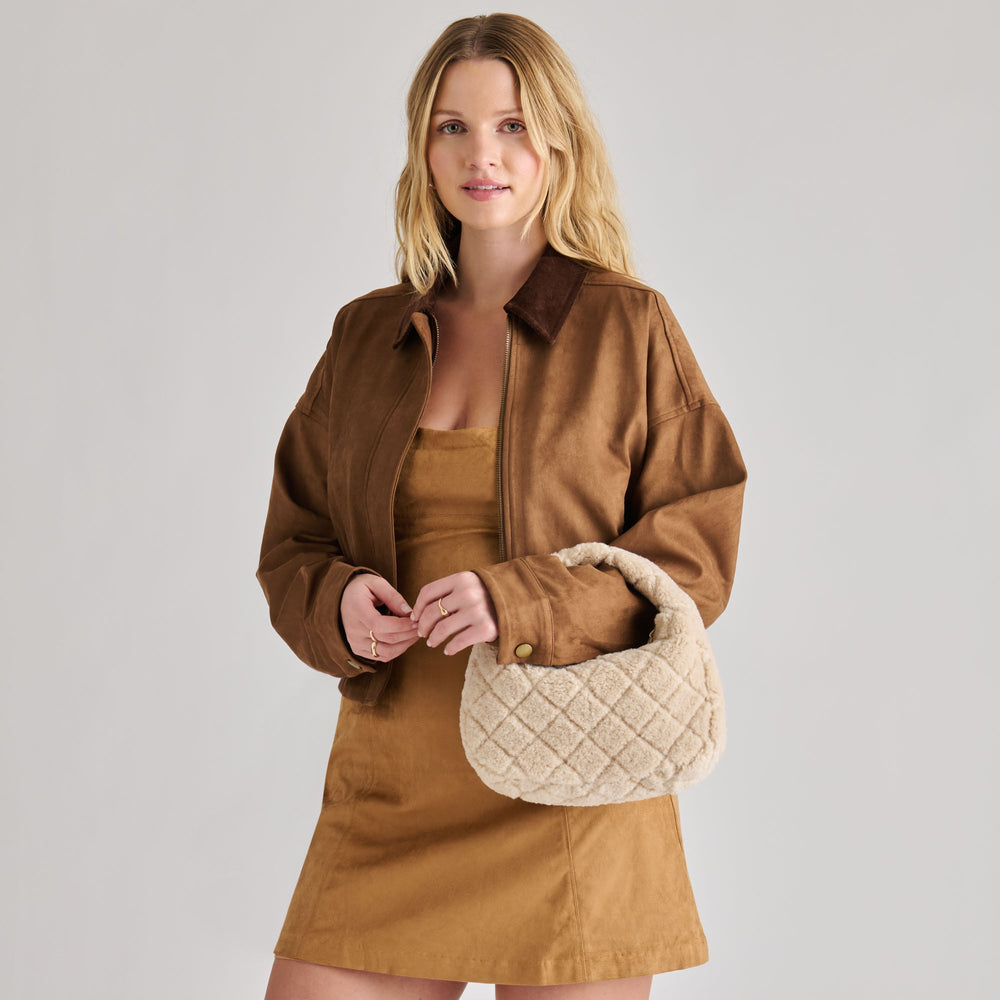 Dolce Vita ACCESSORIES | Frankie Natural Plush Handbag