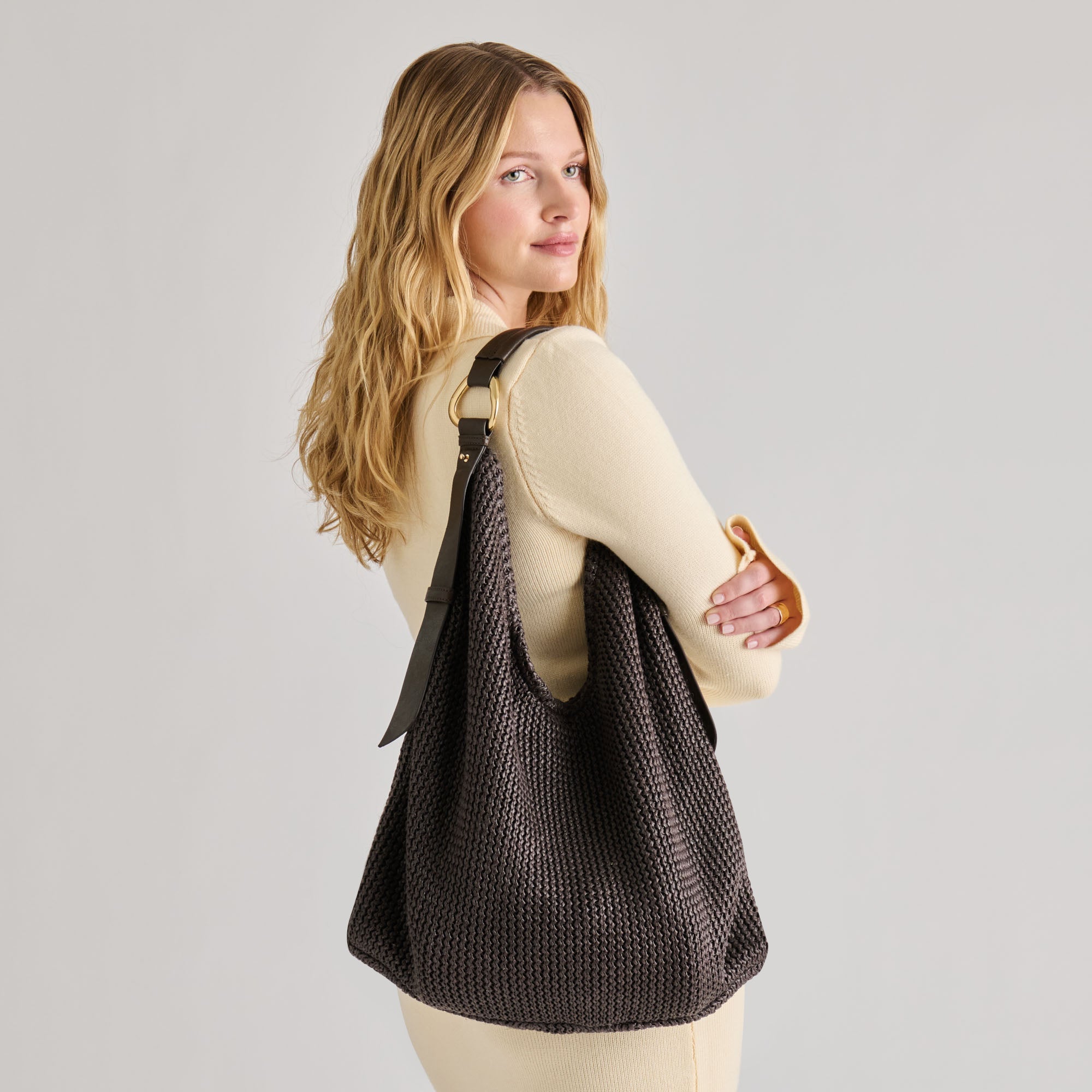 Dolce Vita ACCESSORIES | Miriel Chocolate Raffia Tote