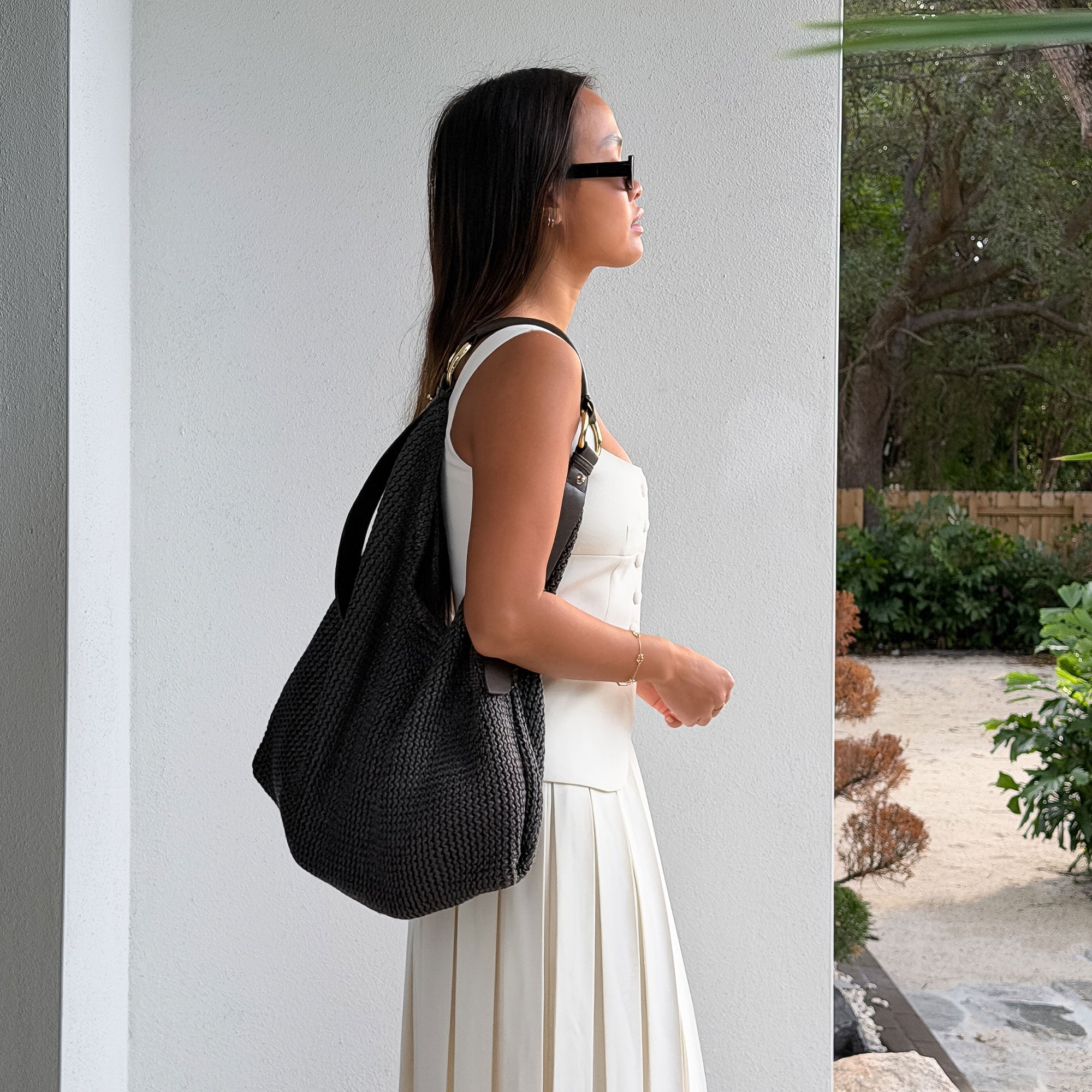Dolce Vita ACCESSORIES | Miriel Chocolate Raffia Tote