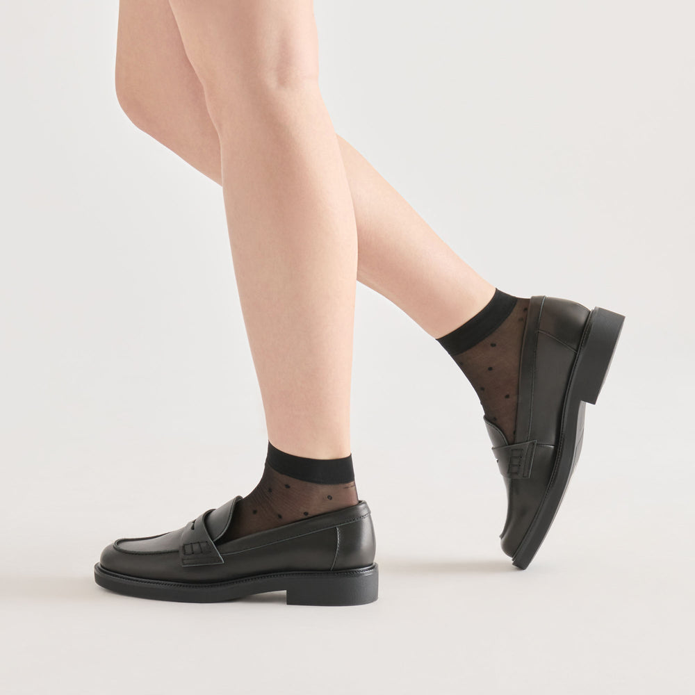 Dolce Vita Sale | 3-Pack Ditsy Dot Black Sheer Anklet Socks