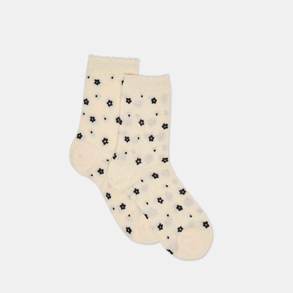 Dolce Vita Sale | Flower Mesh White Black Anklet Socks