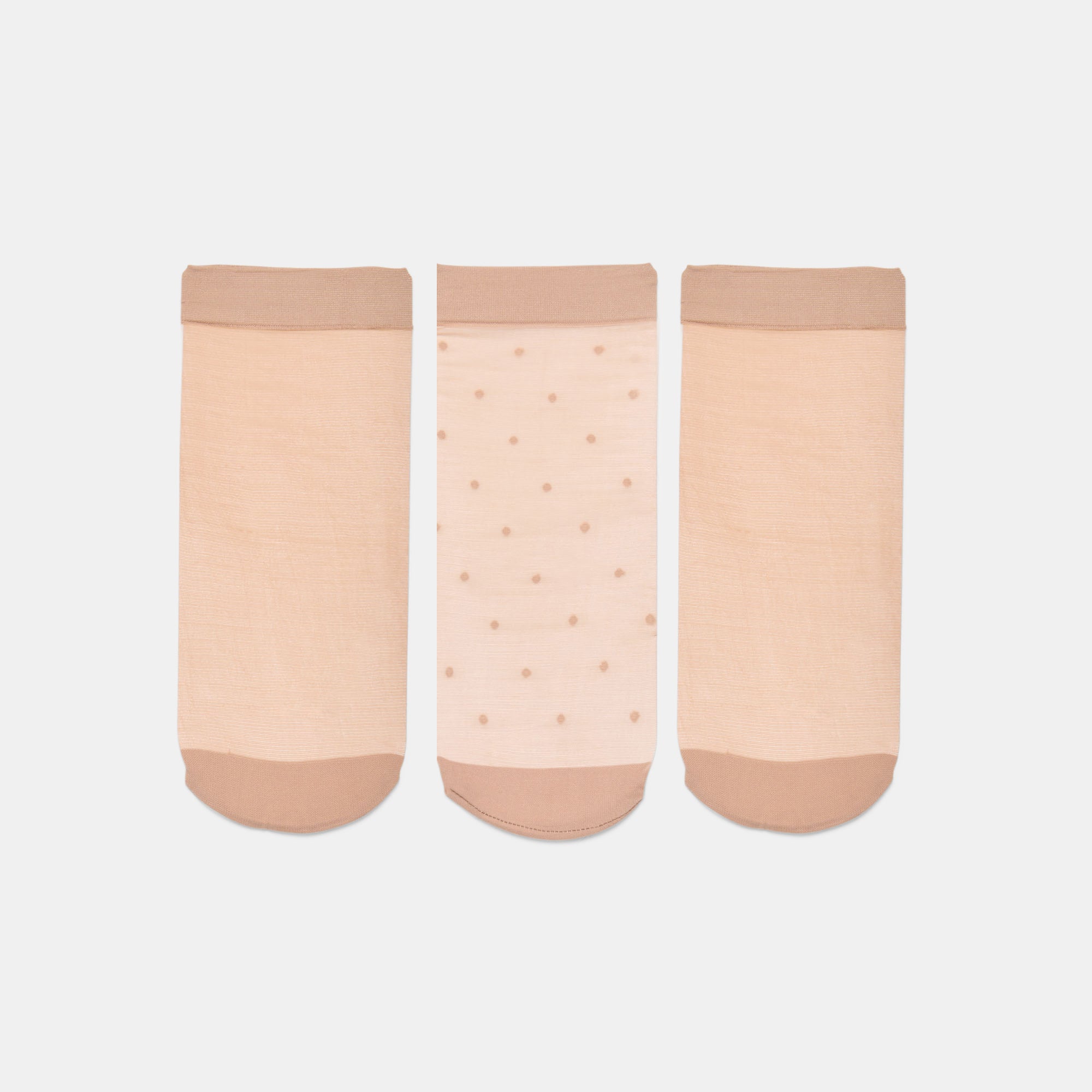 Dolce Vita Sale | 3-Pack Ditsy Dot Blush Sheer Anklet Socks