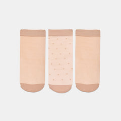 Dolce Vita Sale | 3-Pack Ditsy Dot Blush Sheer Anklet Socks