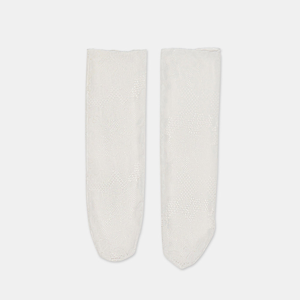 Dolce Vita Sale | Floral Lace White Slouch Socks