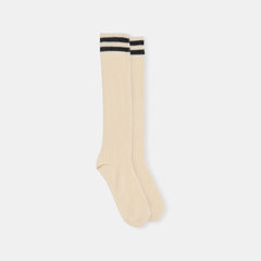 Dolce Vita Sale | Pointelle Striped Black White Knee High Sock