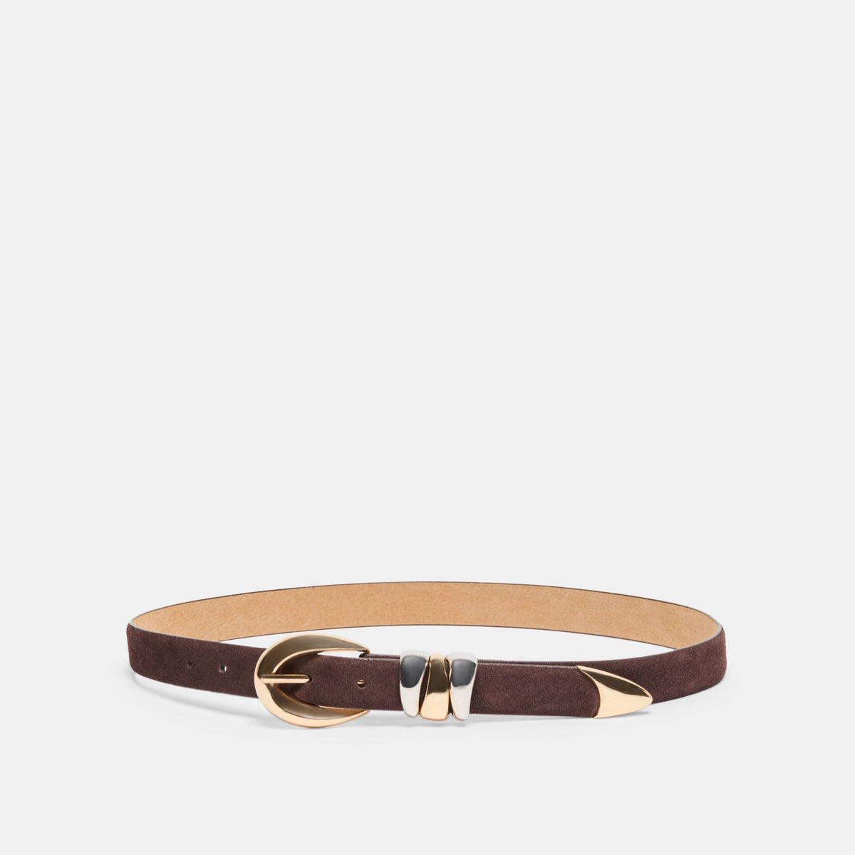 Dolce Vita ACCESSORIES | Mixed Metal Mahogany Buckle Belt
