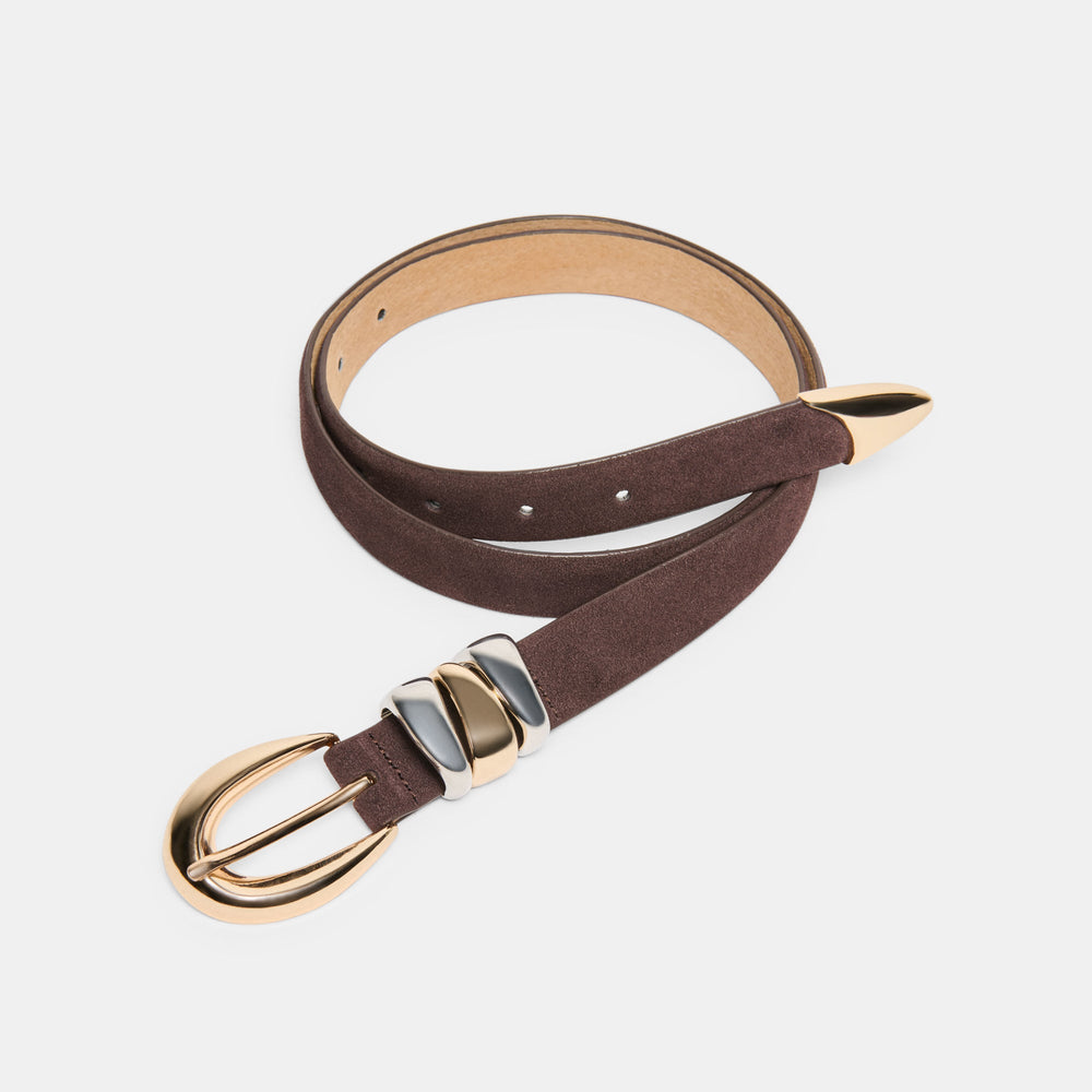 Dolce Vita ACCESSORIES | Mixed Metal Mahogany Buckle Belt