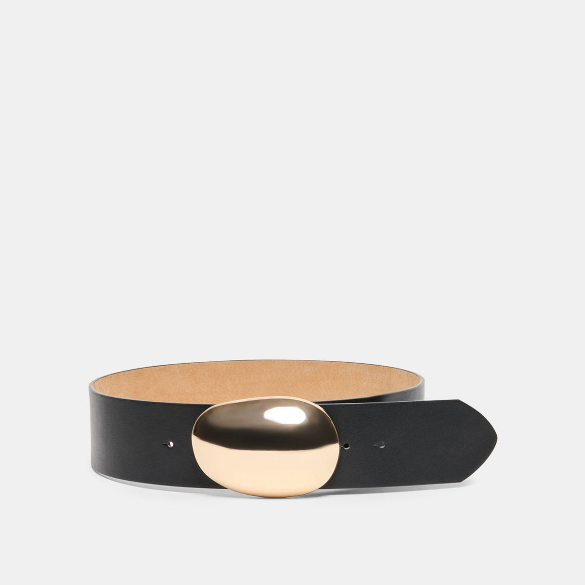 Dolce Vita ACCESSORIES | Bubble Black Gold Buckle Belt