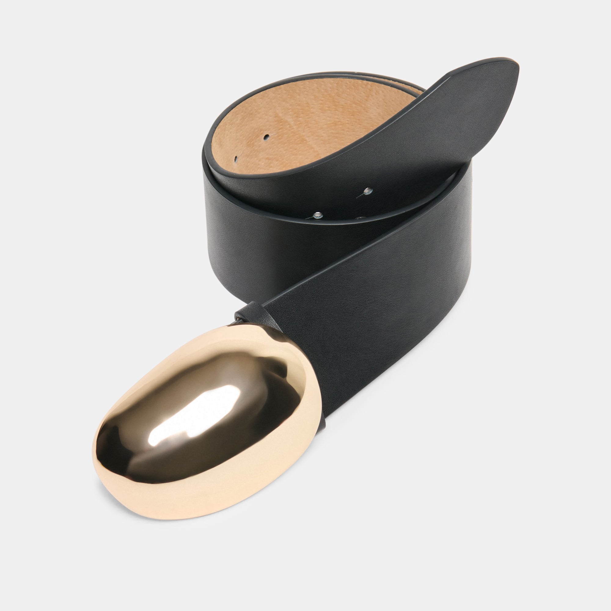 Dolce Vita ACCESSORIES | Bubble Black Gold Buckle Belt