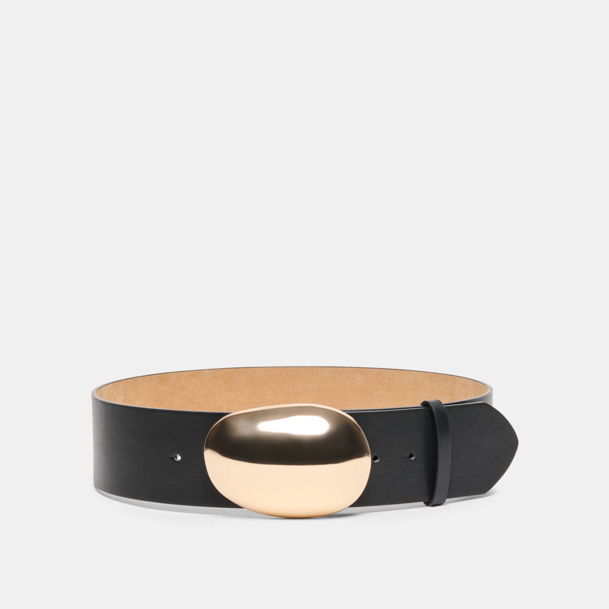 Dolce Vita ACCESSORIES | Bubble Black Gold Buckle Belt
