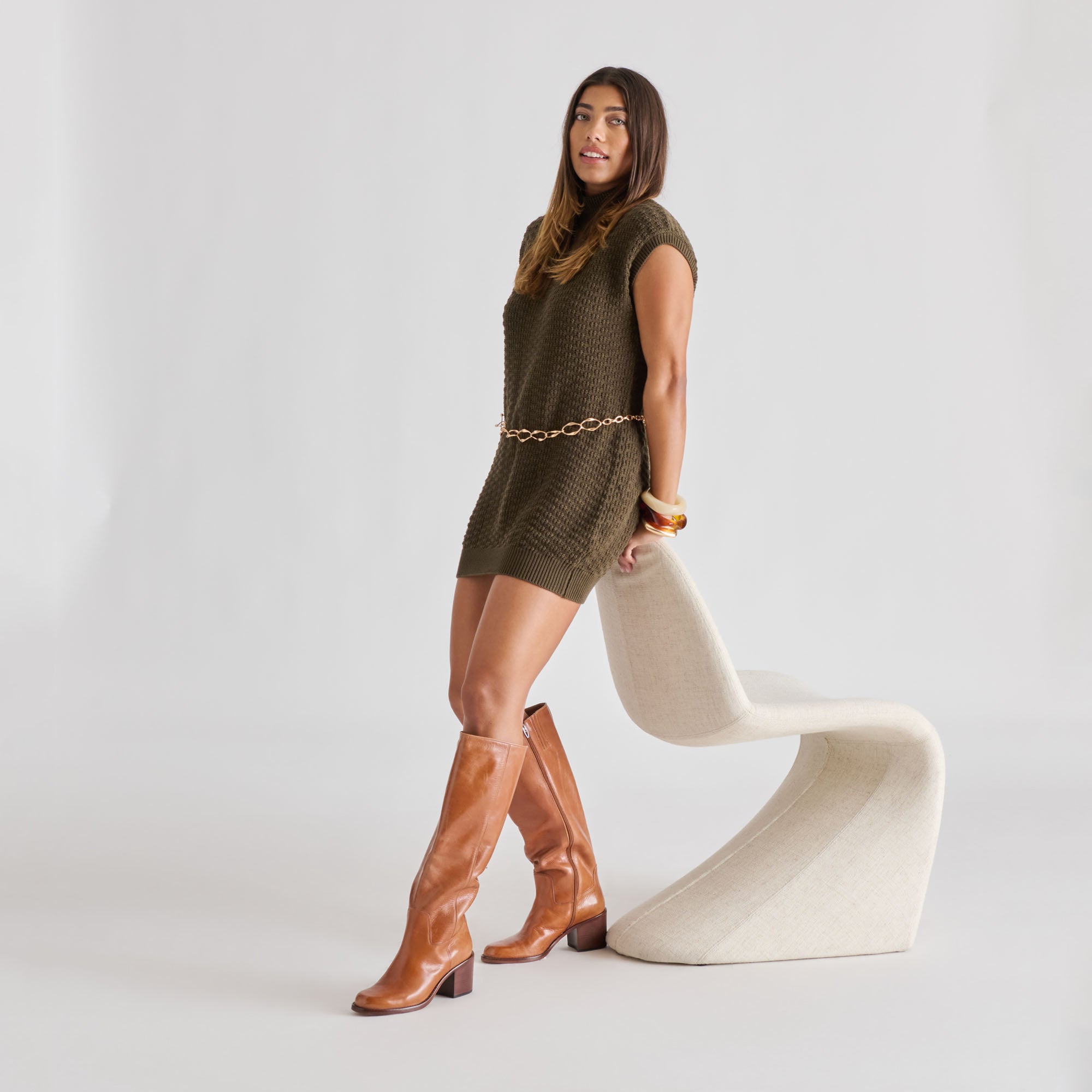 Dolce Vita ACCESSORIES | Chain Link Gold Belt