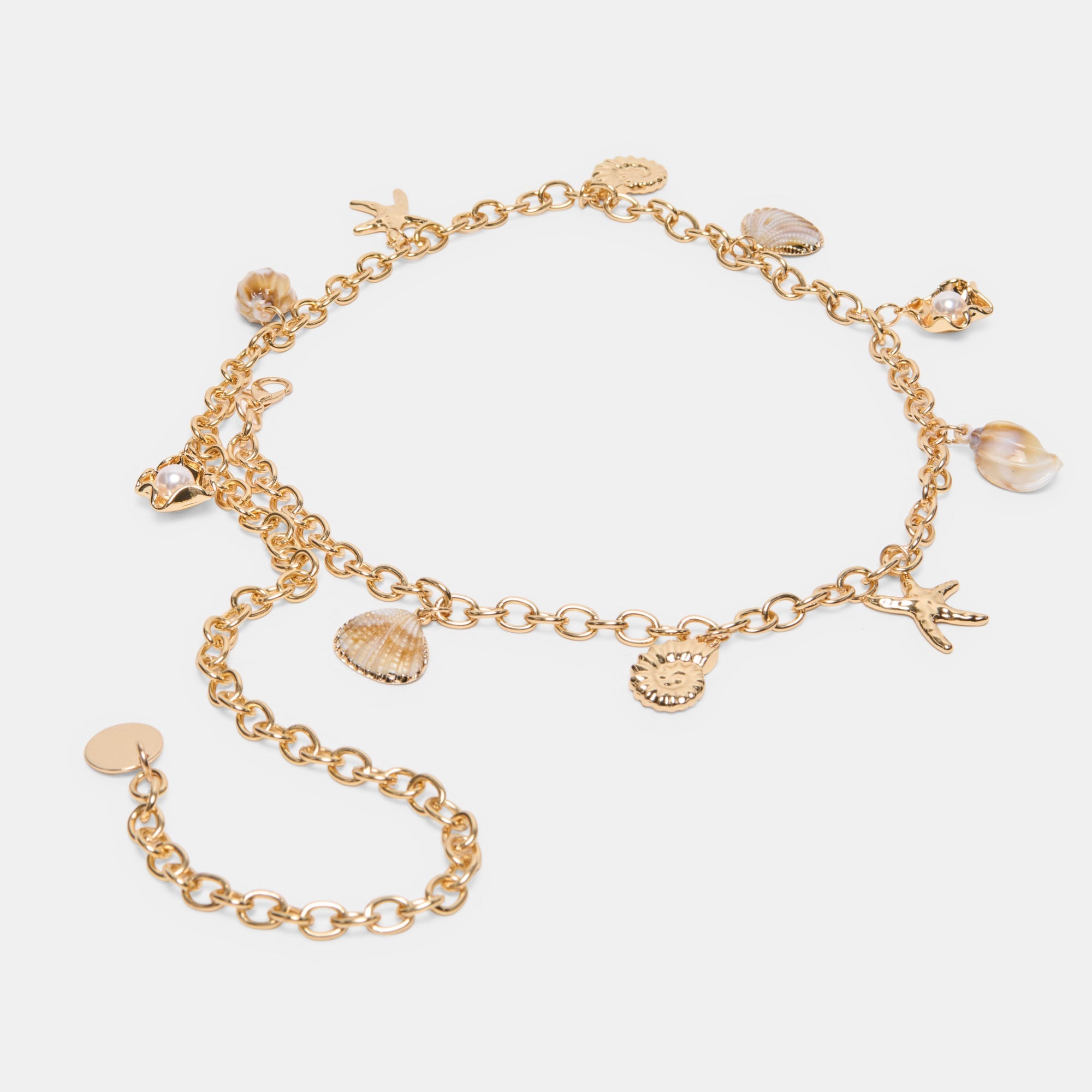 Dolce Vita ACCESSORIES | Shell Gold Chain Link Belt