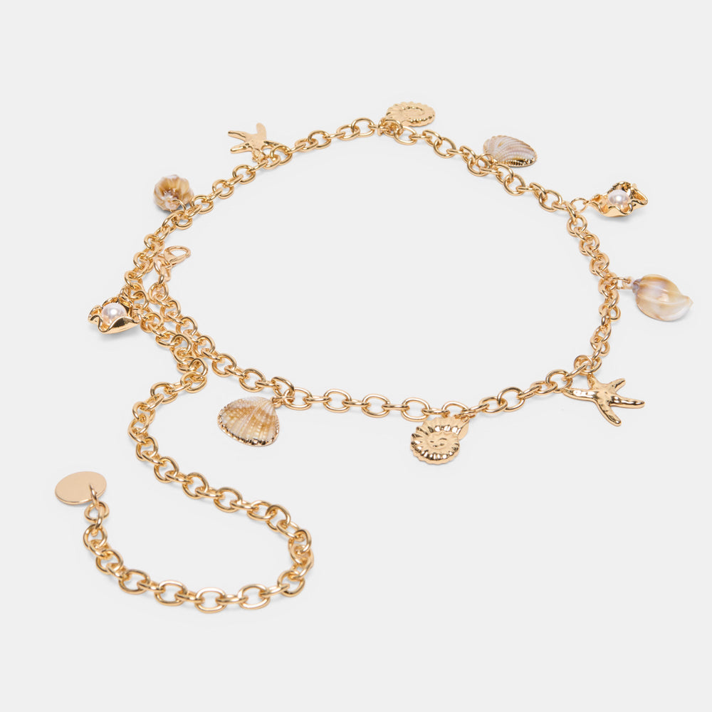 Dolce Vita ACCESSORIES | Shell Gold Chain Link Belt