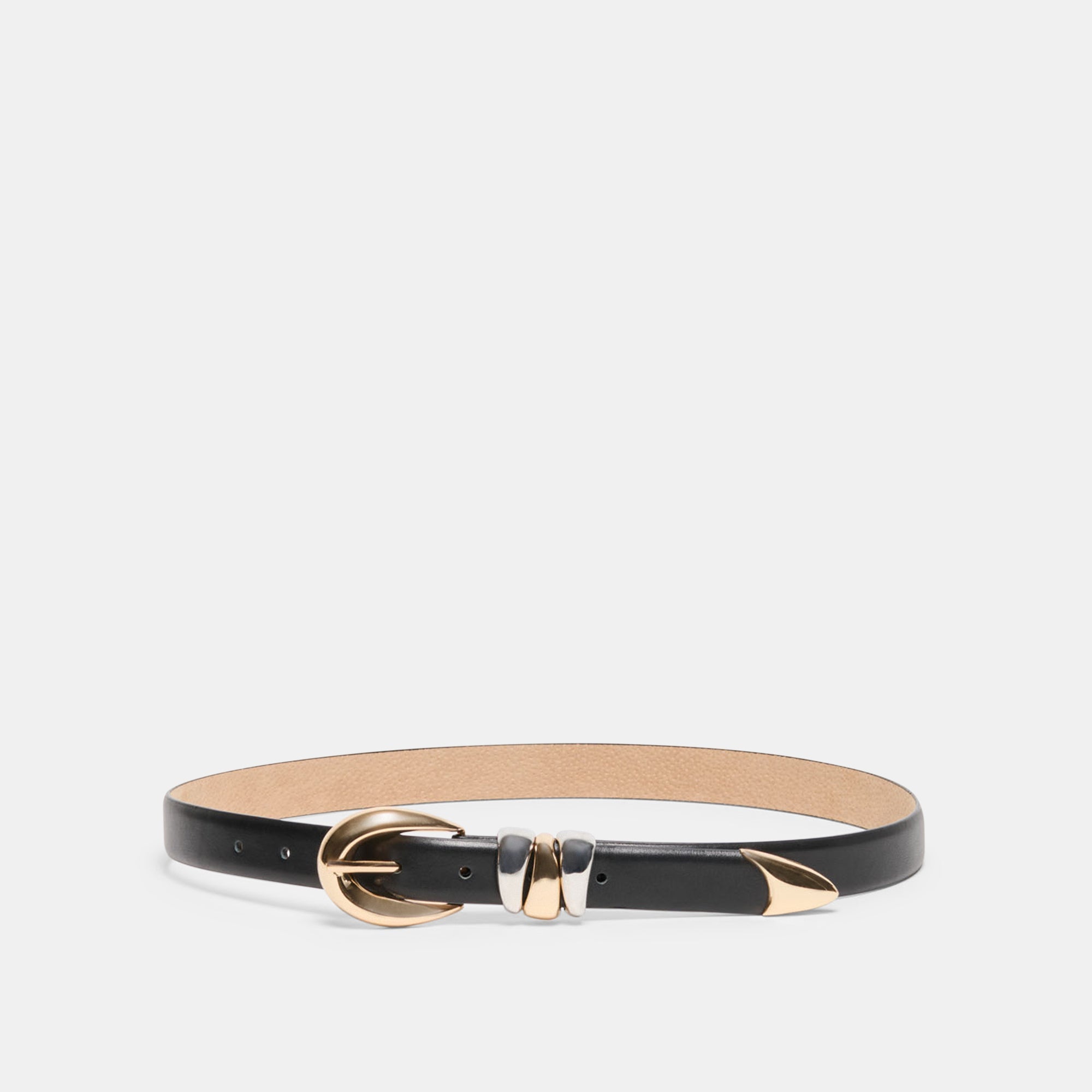 Dolce Vita ACCESSORIES | Mixed Metal Black Buckle Belt