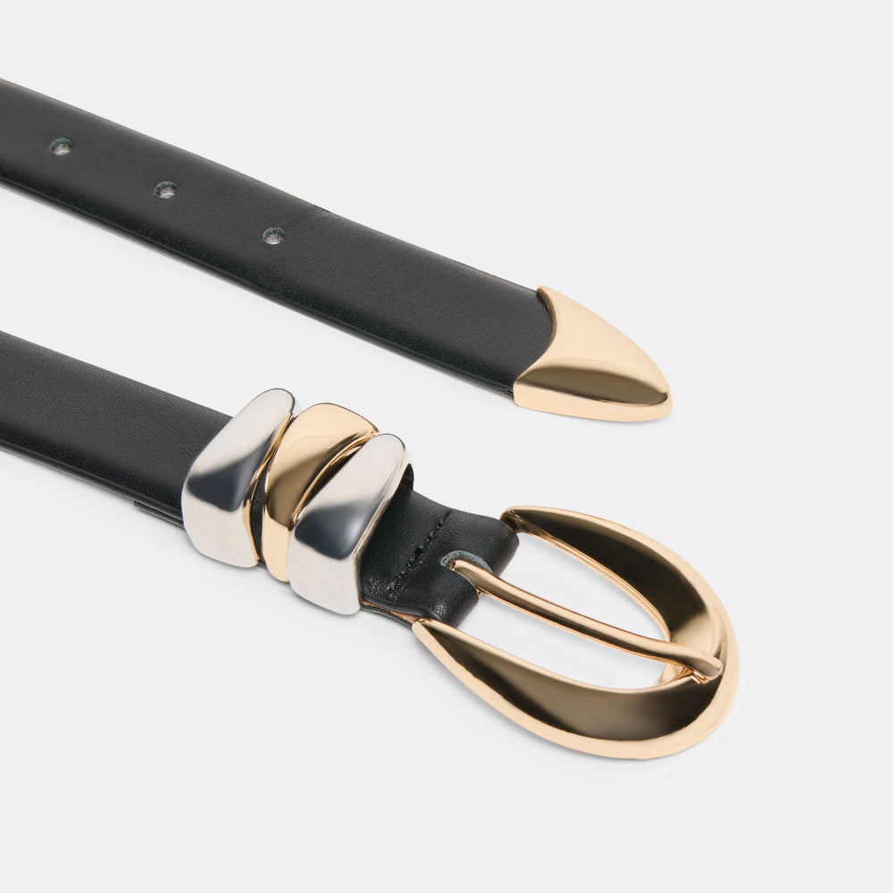 Dolce Vita ACCESSORIES | Mixed Metal Black Buckle Belt