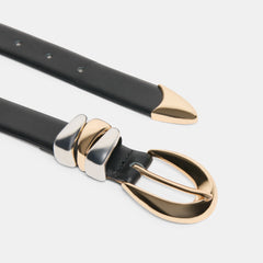 Dolce Vita ACCESSORIES | Mixed Metal Black Buckle Belt