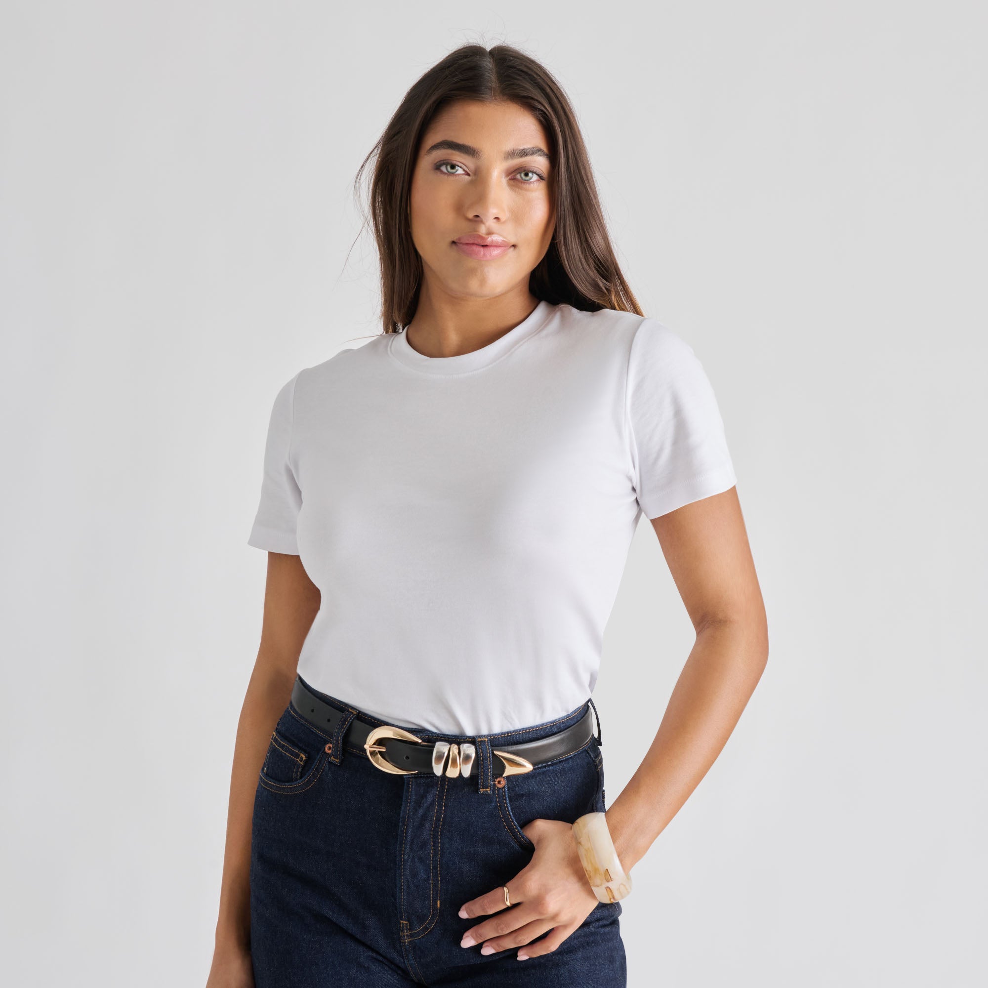 Dolce Vita ACCESSORIES | Mixed Metal Black Buckle Belt