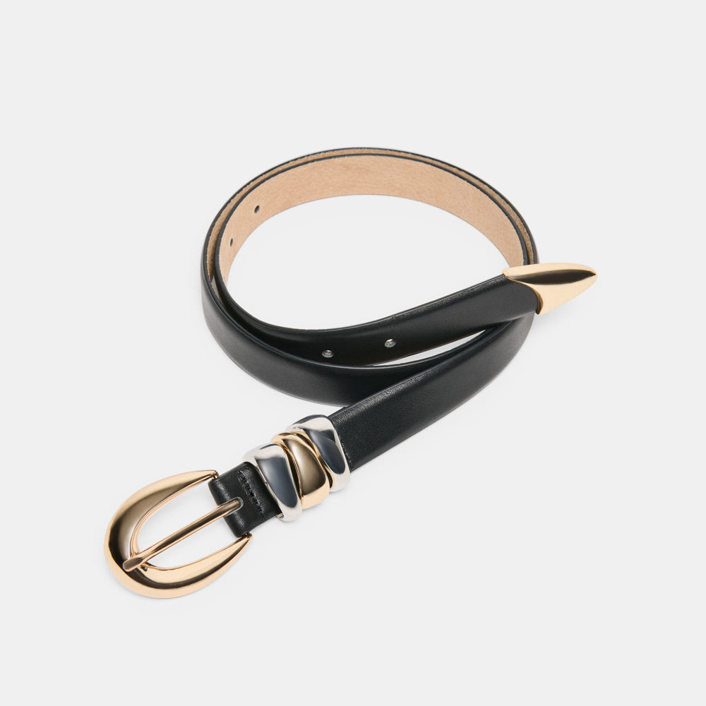 Dolce Vita ACCESSORIES | Mixed Metal Black Buckle Belt