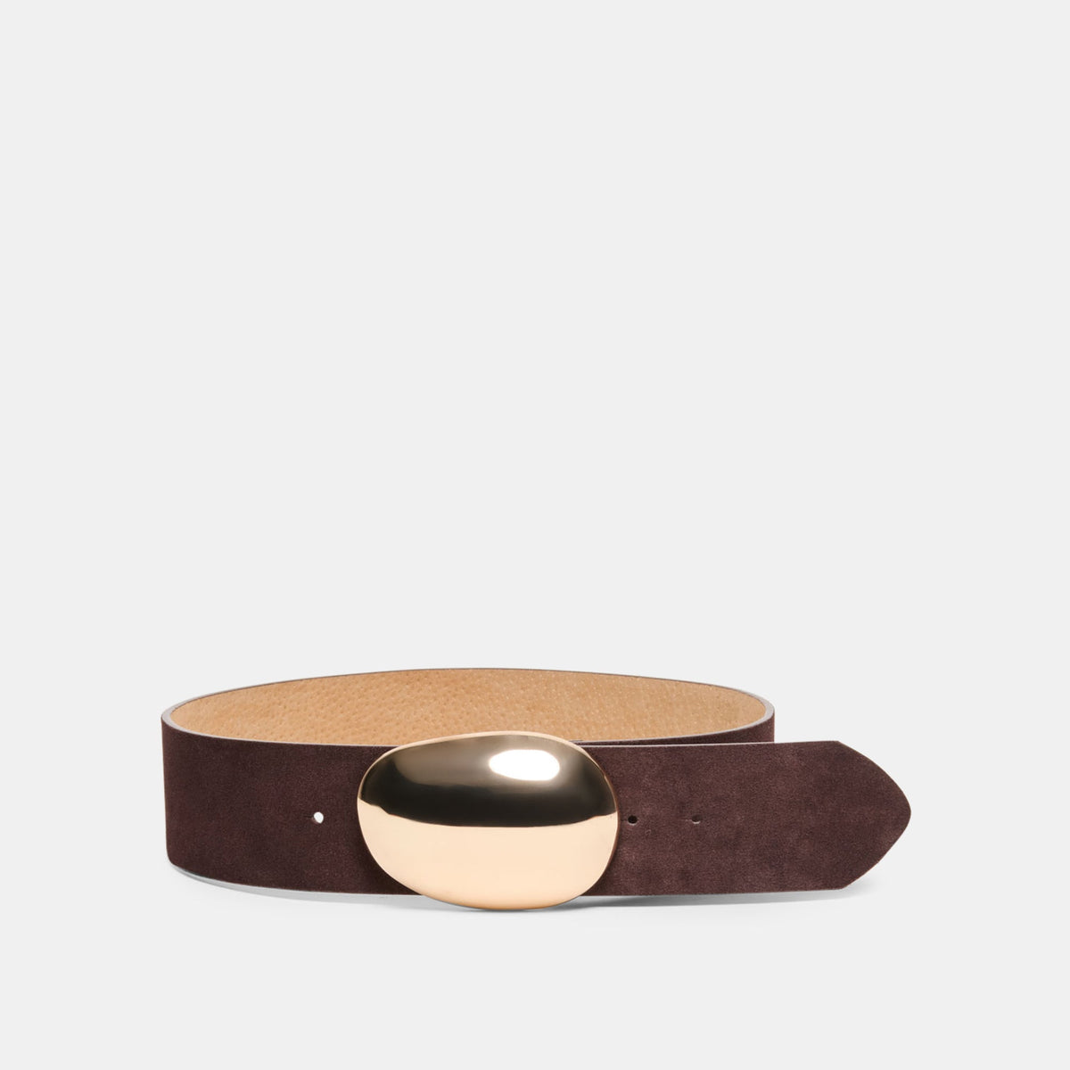 Dolce Vita ACCESSORIES | Bubble Mahogany Gold Buckle Belt