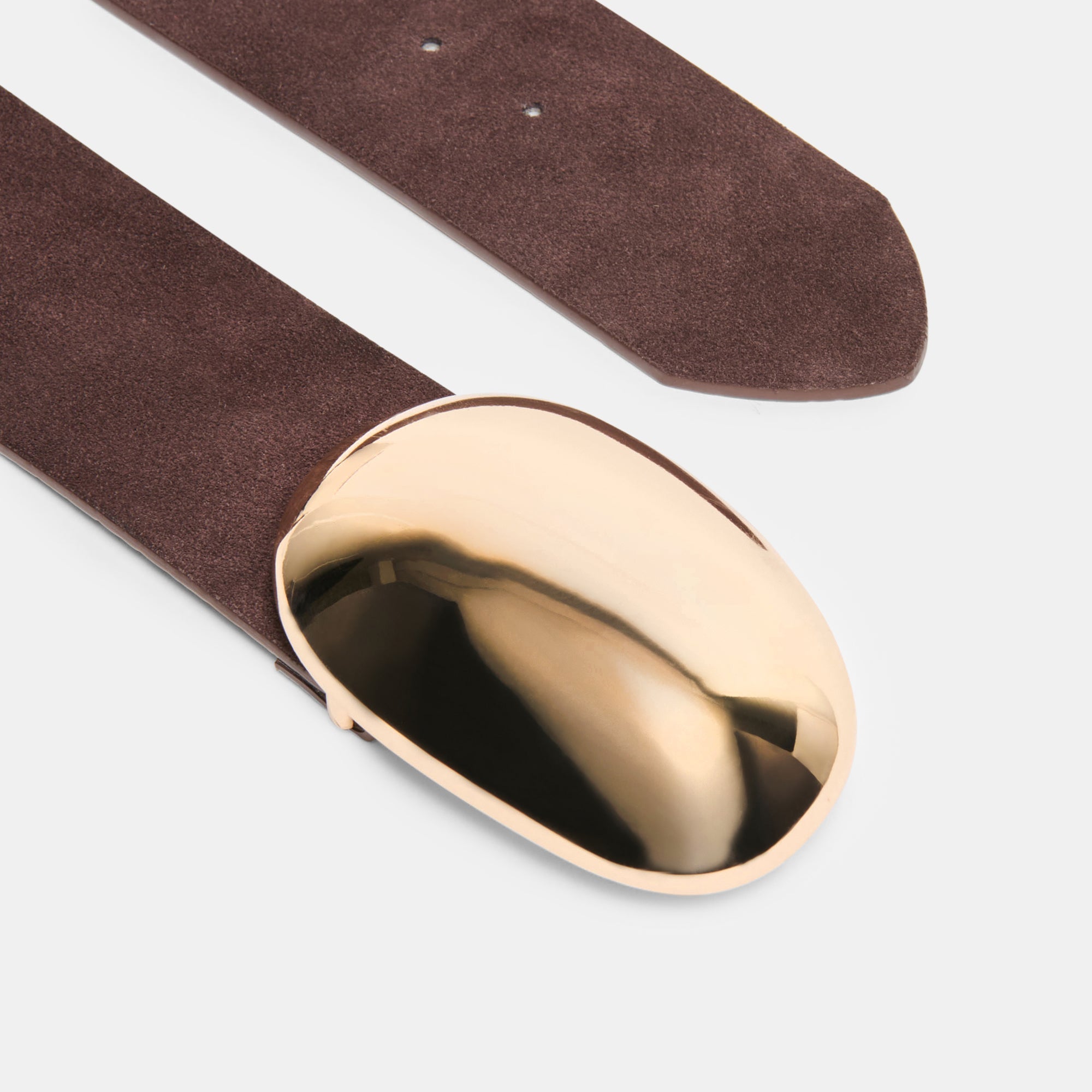 Dolce Vita ACCESSORIES | Bubble Mahogany Gold Buckle Belt