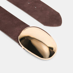 Dolce Vita ACCESSORIES | Bubble Mahogany Gold Buckle Belt