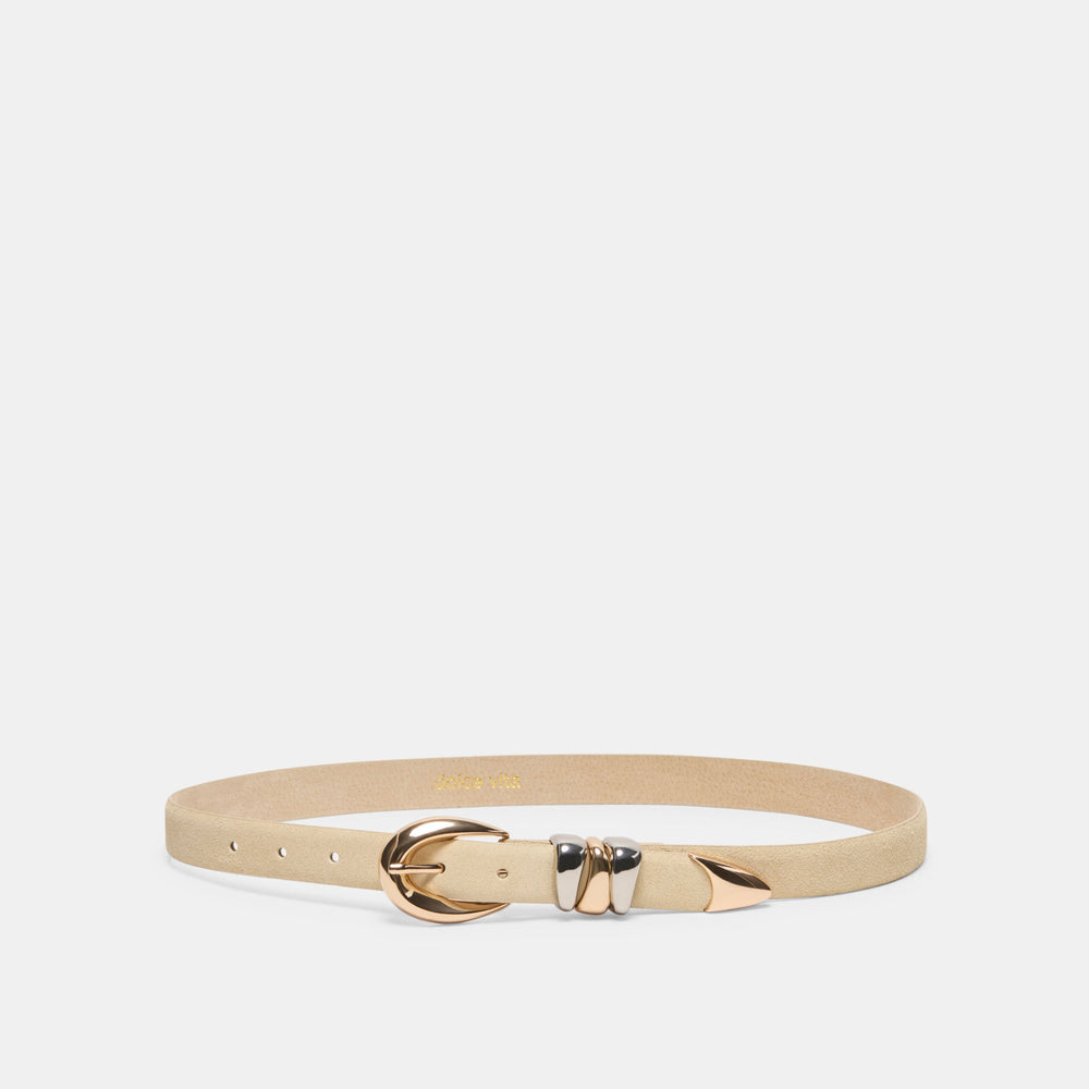 Dolce Vita ACCESSORIES | Mixed Metal Sand Suede Buckle Belt