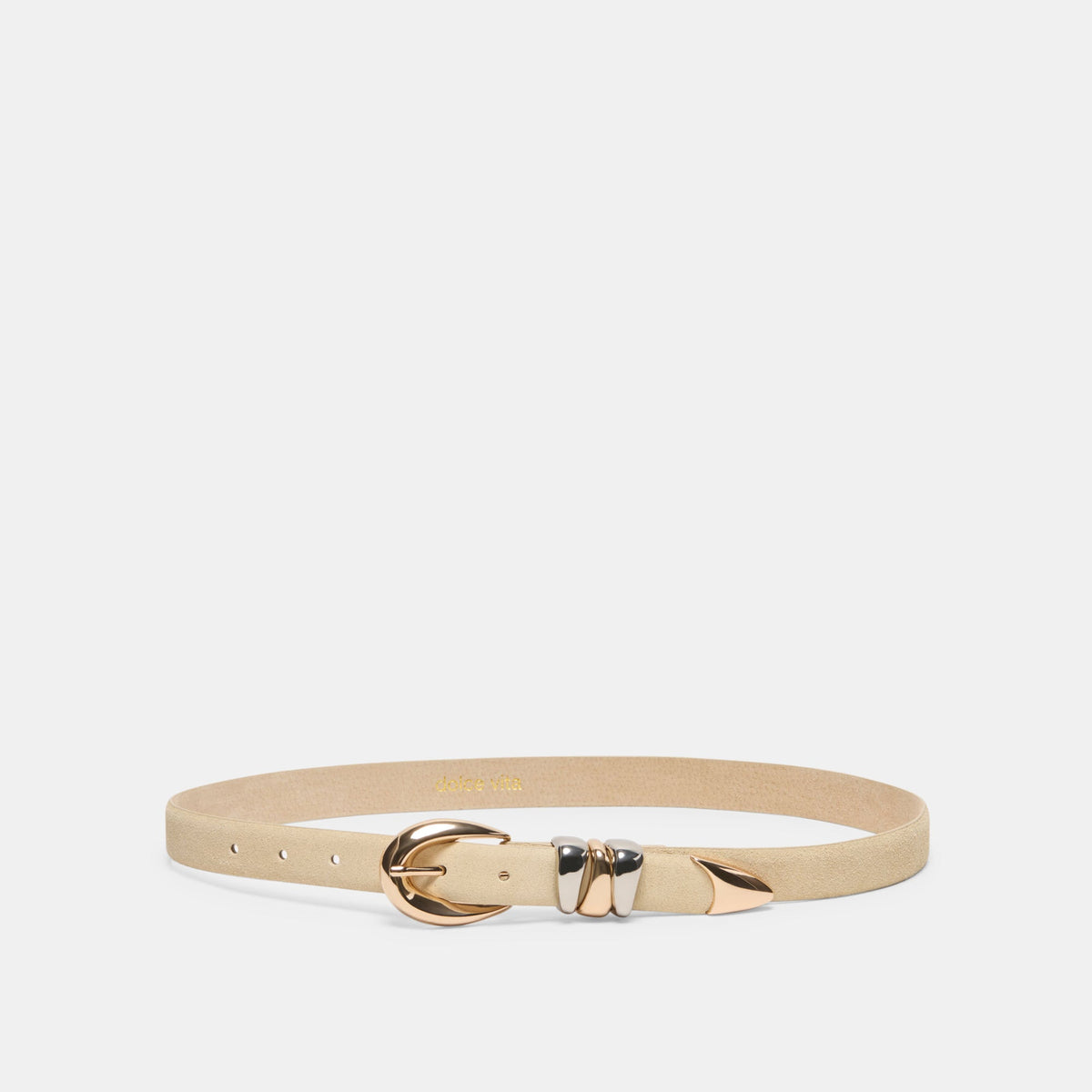 Dolce Vita ACCESSORIES | Mixed Metal Sand Suede Buckle Belt