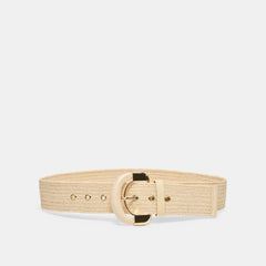 Dolce Vita ACCESSORIES | Raffia Oversized Buckle Natural Raffia Belt