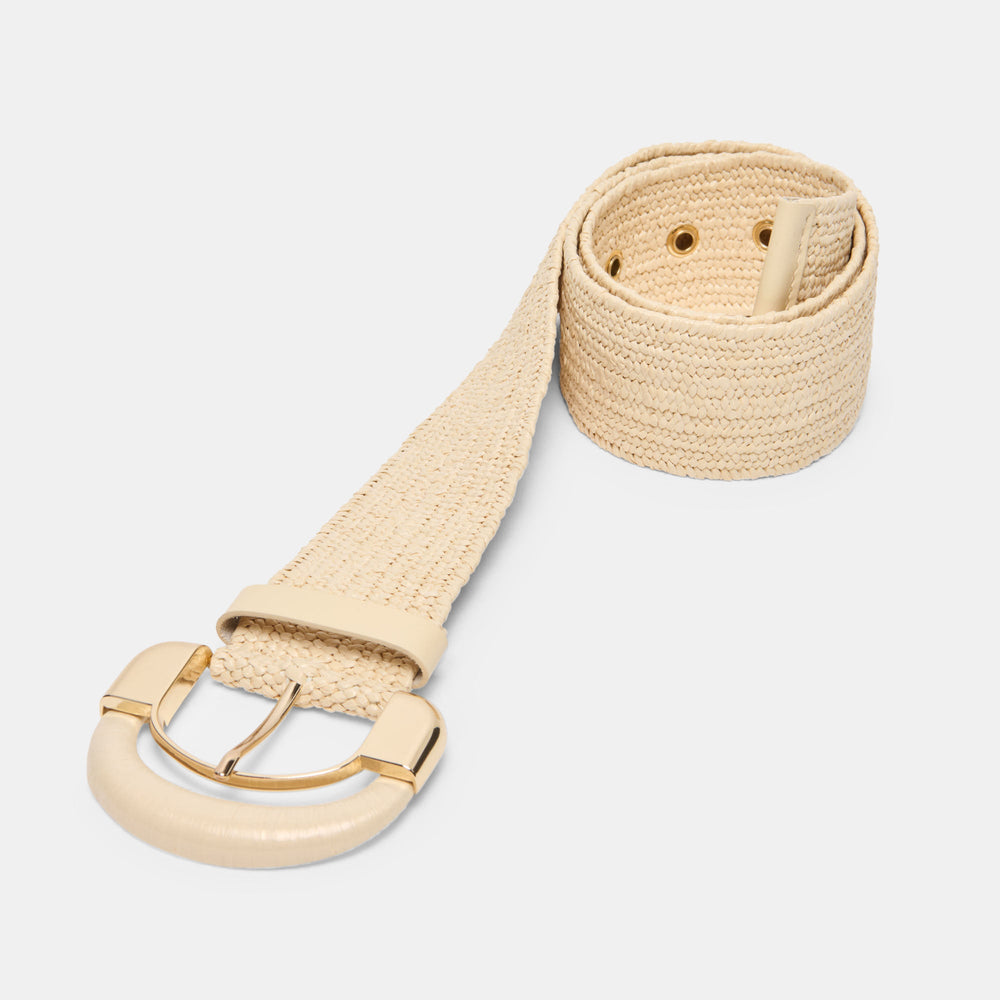 Dolce Vita ACCESSORIES | Raffia Oversized Buckle Natural Raffia Belt