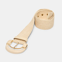 Dolce Vita ACCESSORIES | Raffia Oversized Buckle Natural Raffia Belt