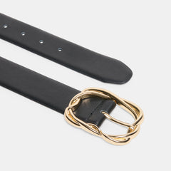 Dolce Vita ACCESSORIES | Braided Black Gold Buckle Belt