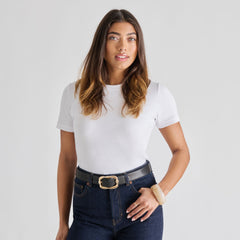 Dolce Vita ACCESSORIES | Braided Black Gold Buckle Belt