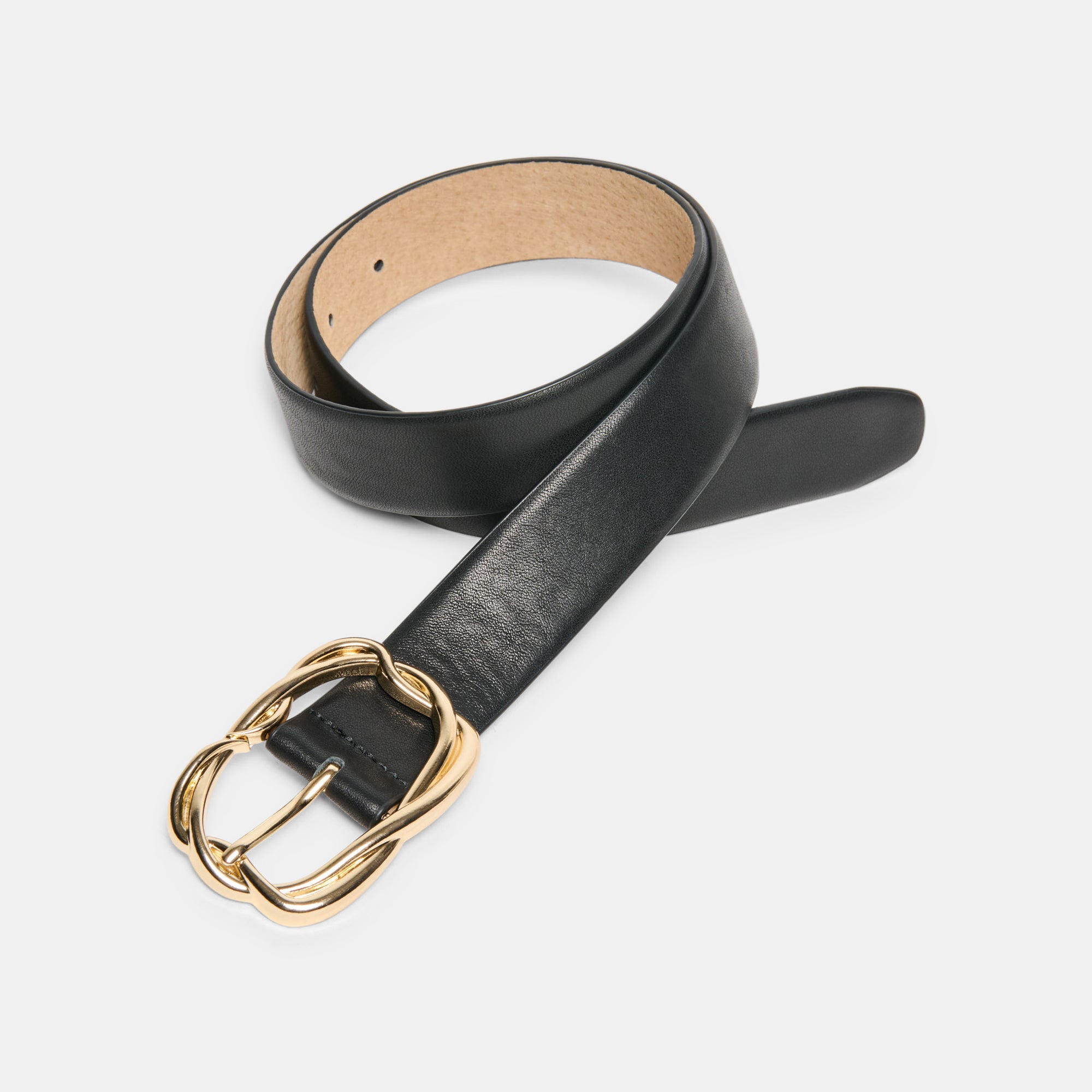 Dolce Vita ACCESSORIES | Braided Black Gold Buckle Belt