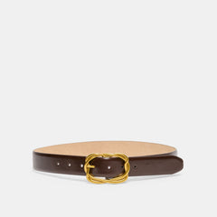 Dolce Vita ACCESSORIES | Braided Mahogany Gold Buckle Belt