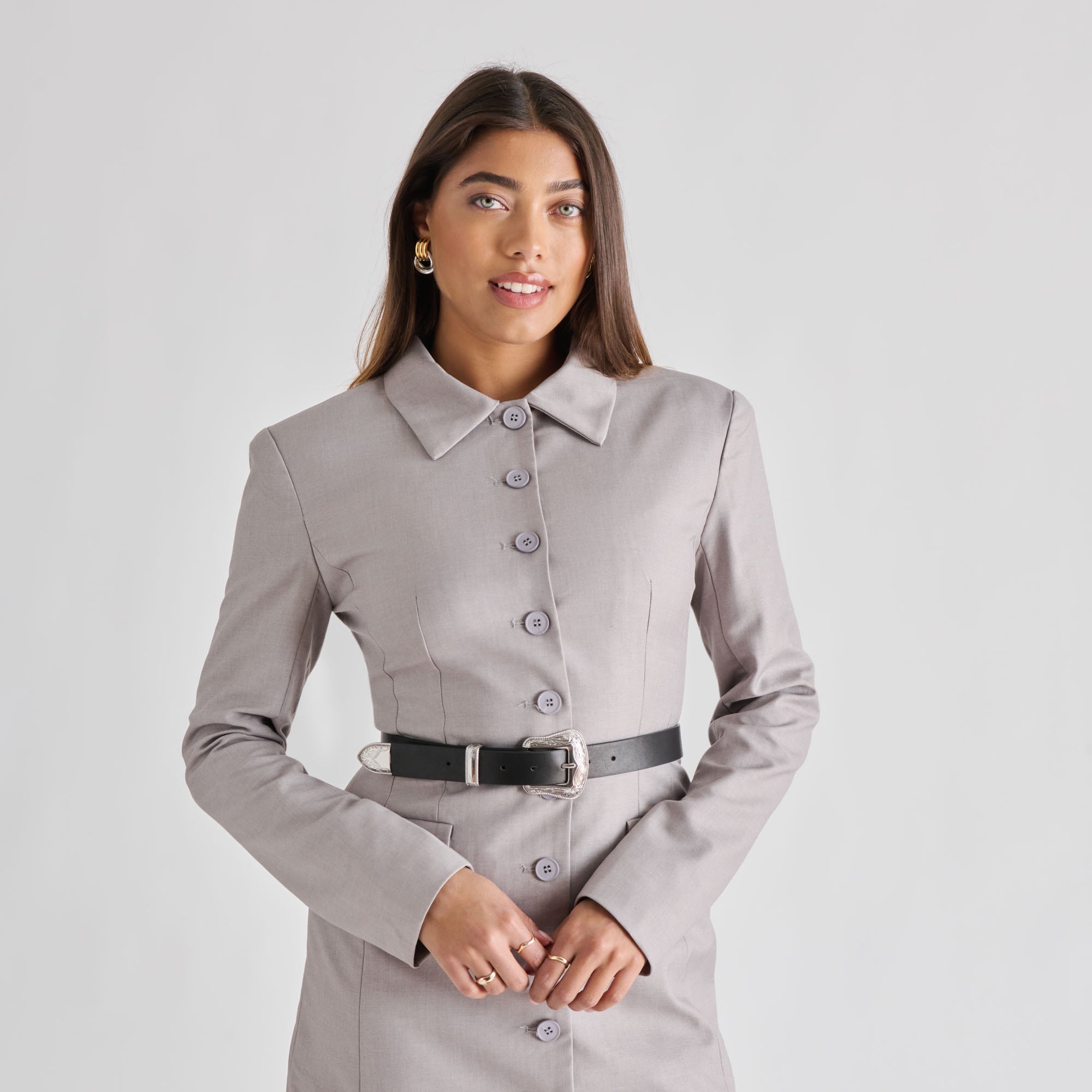 Dolce Vita ACCESSORIES | Vintage Western Black Silver Buckle Belt